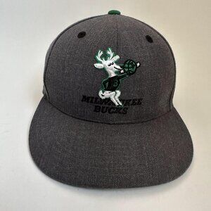 Milwaukee Bucks Baseball Cap NBA Mitchell & Ness Fitted Hat Size 7 3/8 59 cm